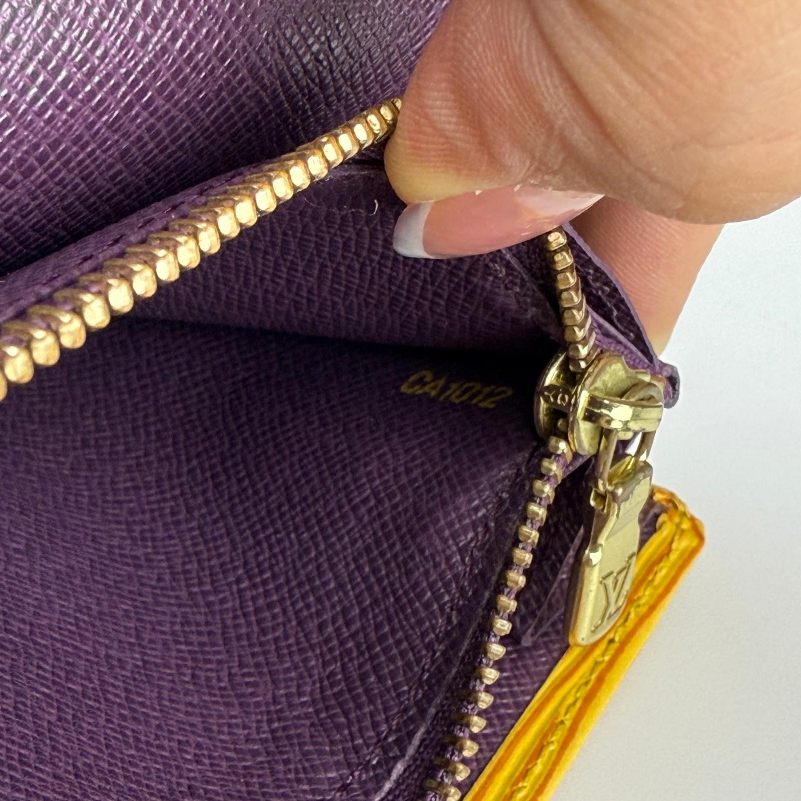 💎✨ Authentic Louis Vuitton Yellow Epi Leather Sarah Long Wallet