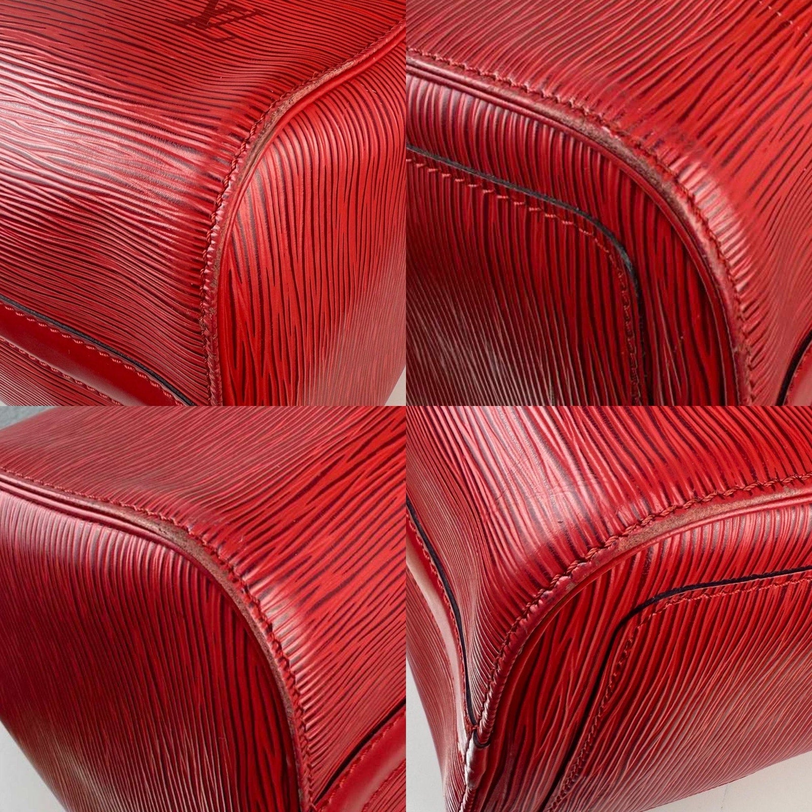 Authentic Louis Vuitton Epi Speedy 25 Boston Castilian Red Leather