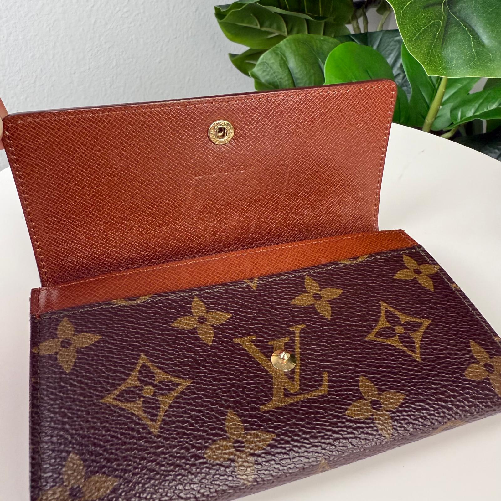 Authentic Louis Vuitton Monogram Porte Monnaie Zip Wallet