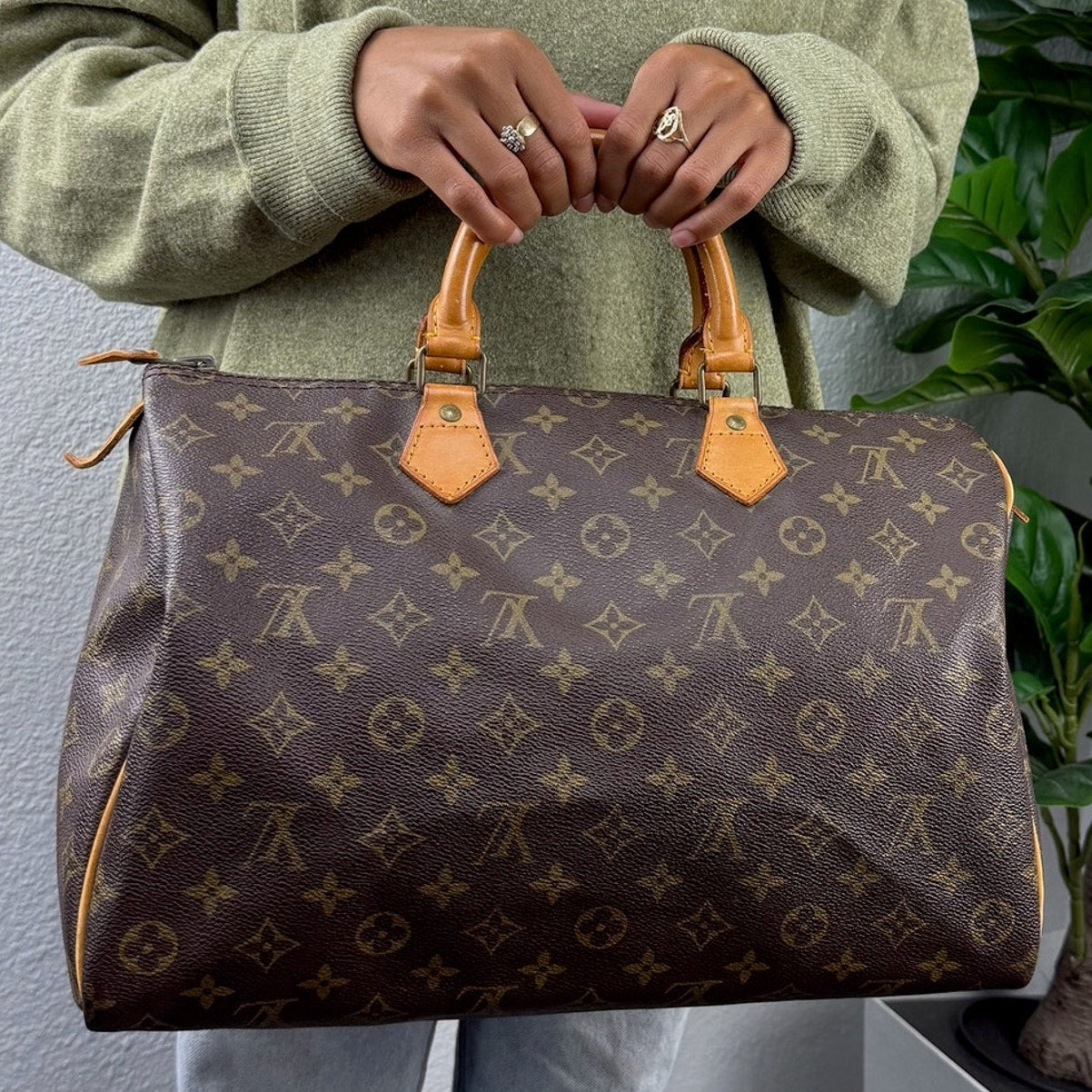 Louis Vuitton Monogram Canvas Speedy 35 Bag