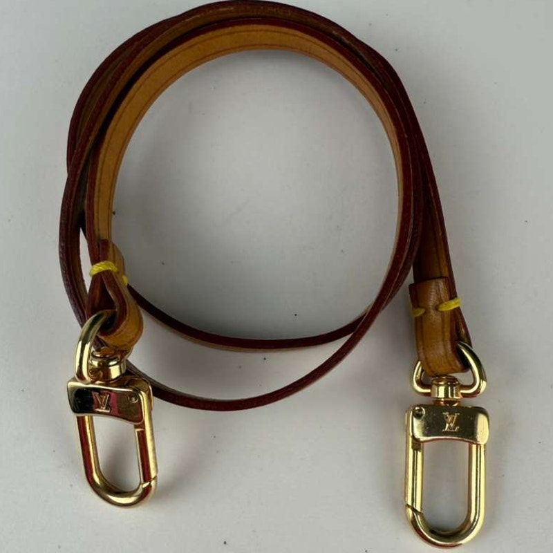 Authentic Louis Vuitton Vachetta Gold-Tone Hardware Strap 23 Inches (Clasp to Clasp)