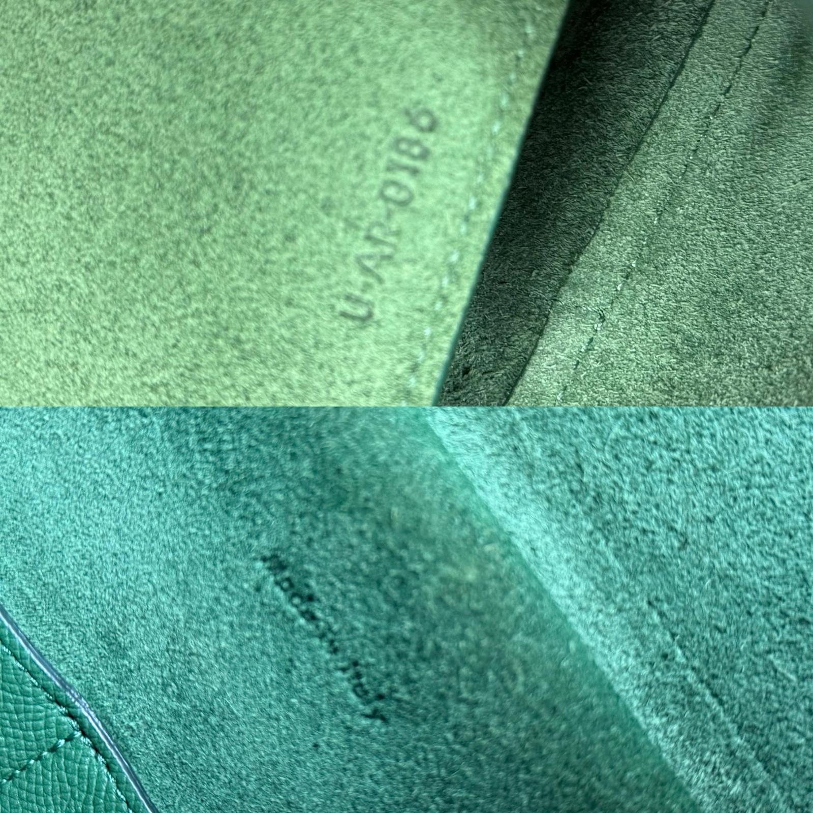 šAuthentic Celine Grained Calfskin Nano Belt Bag PopĀ Green