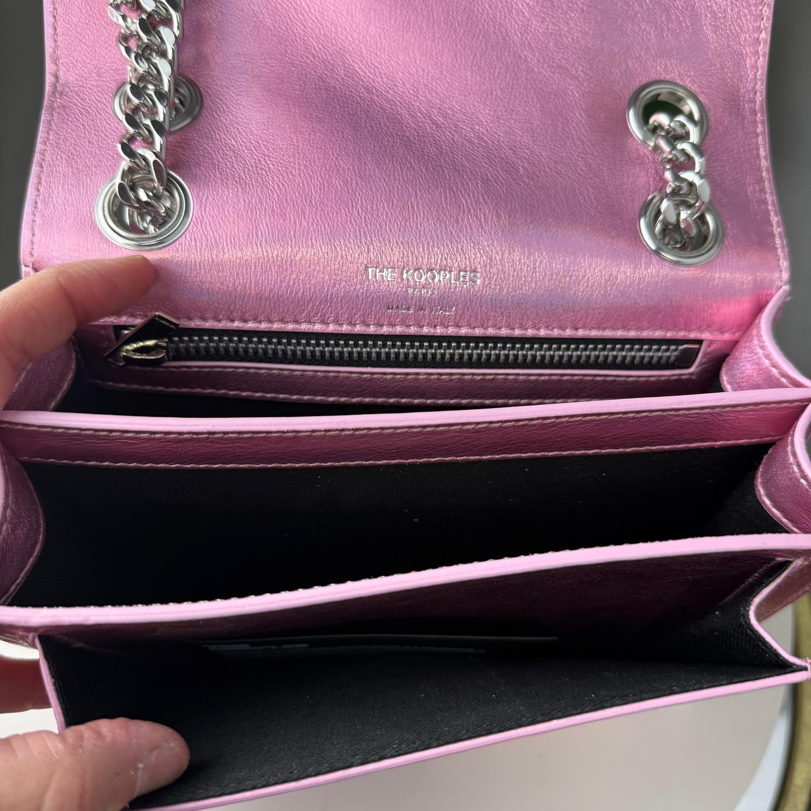 💎Authentic Kooples Emily Iridescent Leather Chain Bag