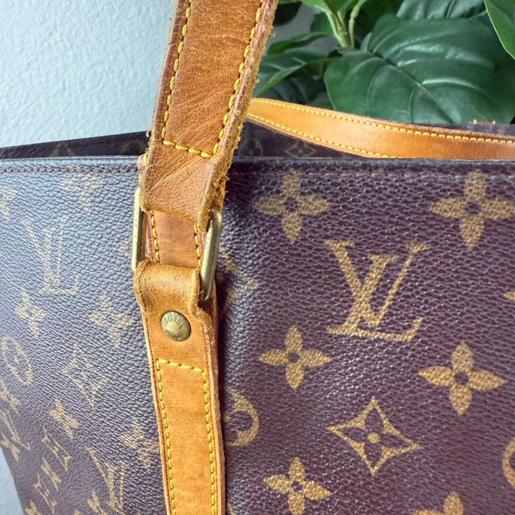 Authentic Louis Vuitton Monogram Sac Shopping Tote Bag -