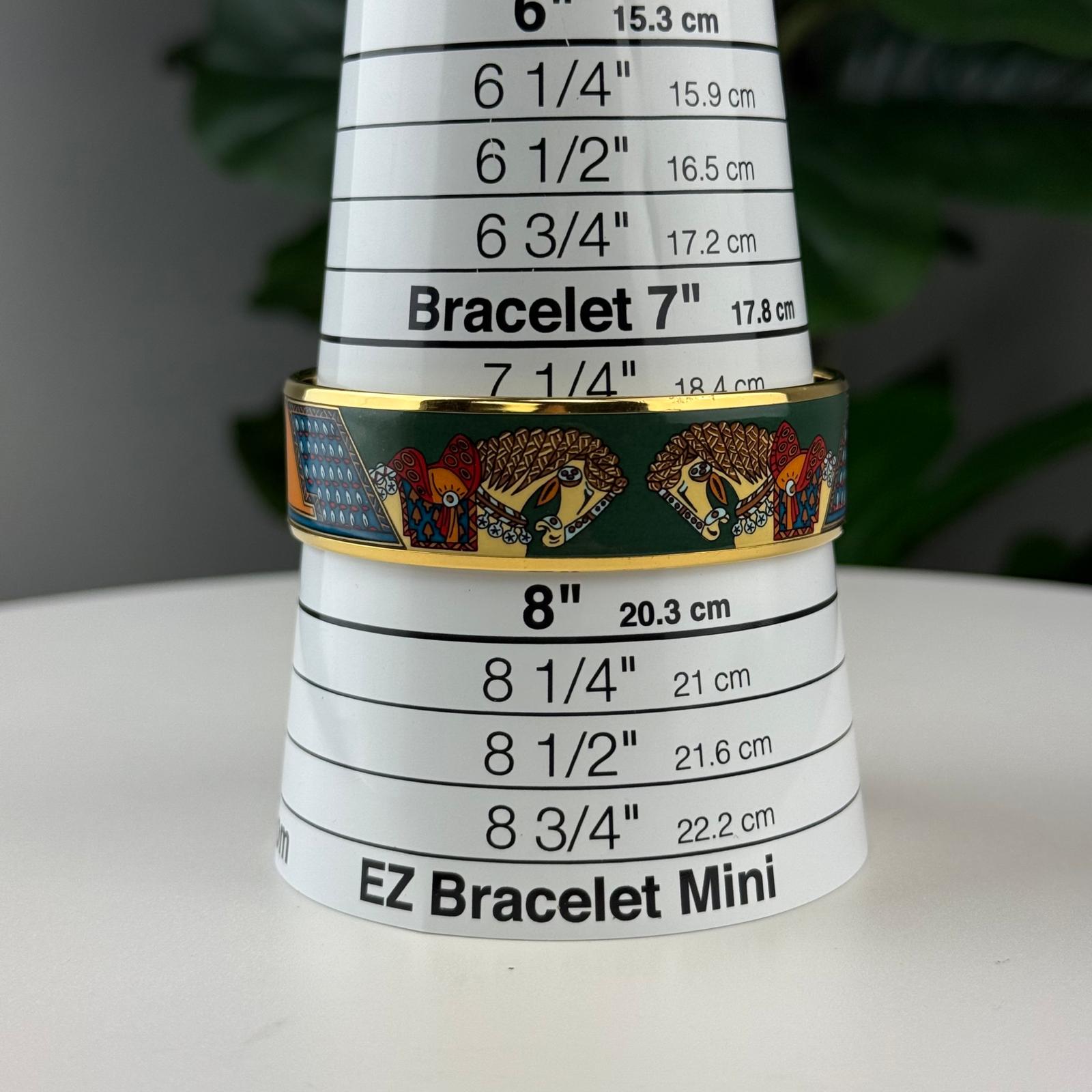 💎Authentic Hermes Gold Enamel Wide Bangle Bracelet 7 3/4 "