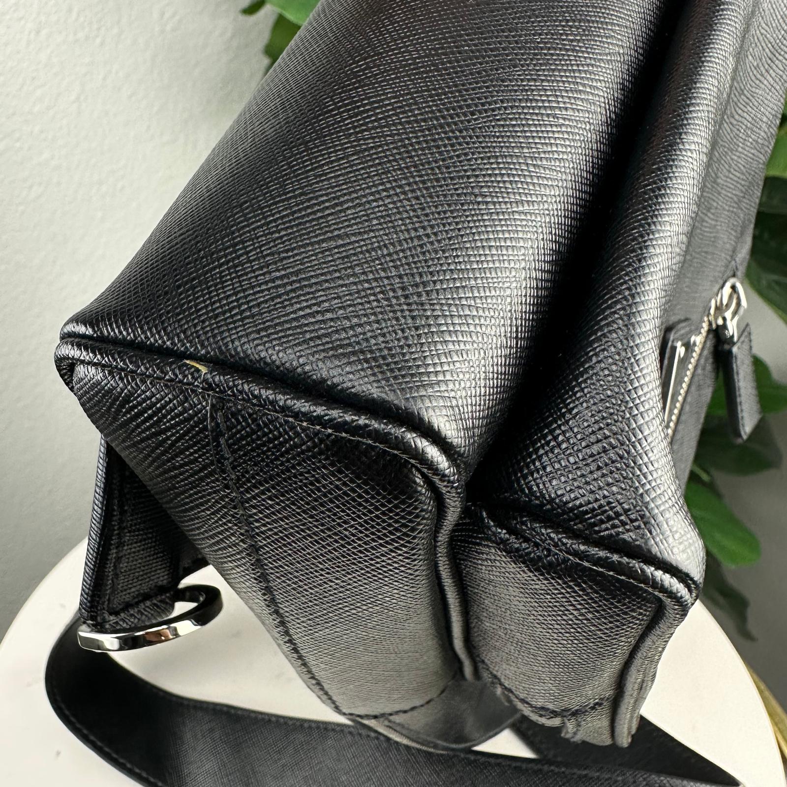 Authentic Prada Convertible Sling Backpack Black