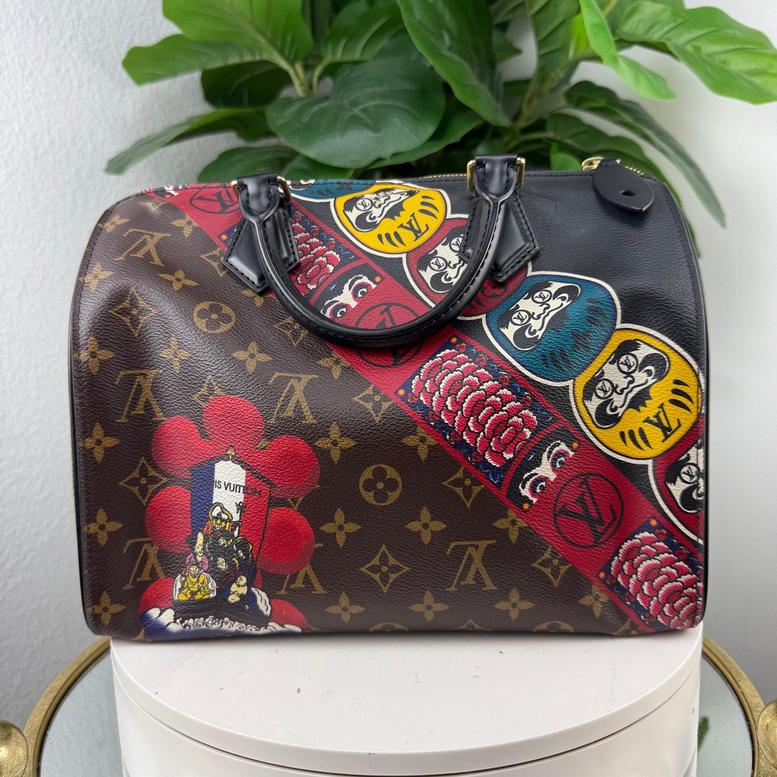 Louis Vuitton Kabuki Speedy 30 Monogram Canvas Limited Edition Satchel Bag Authentic Pre Owned
