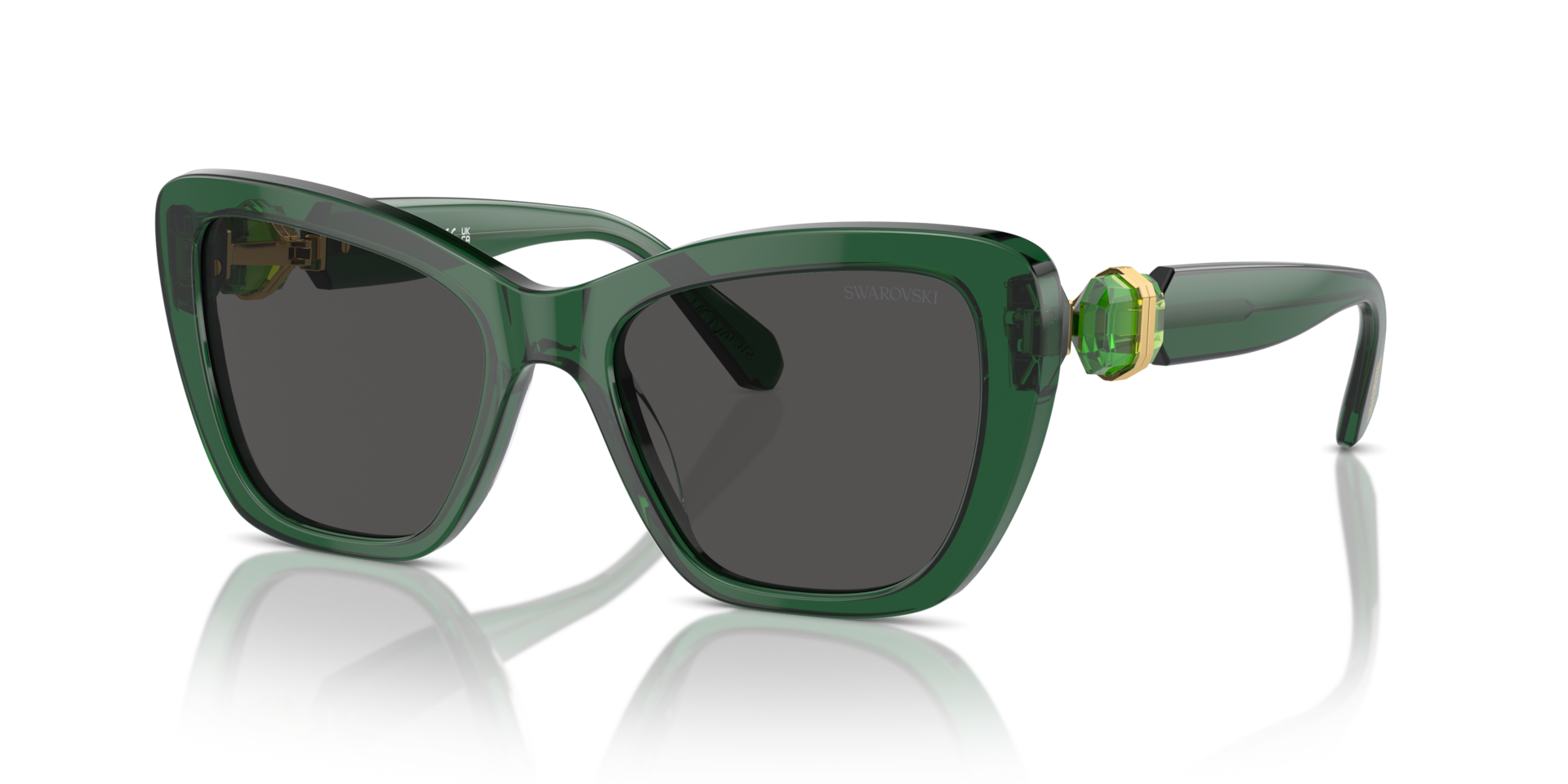 Authentic Swarovski SK6018 Ladies Sunglasses Dark Green 52-18-135
