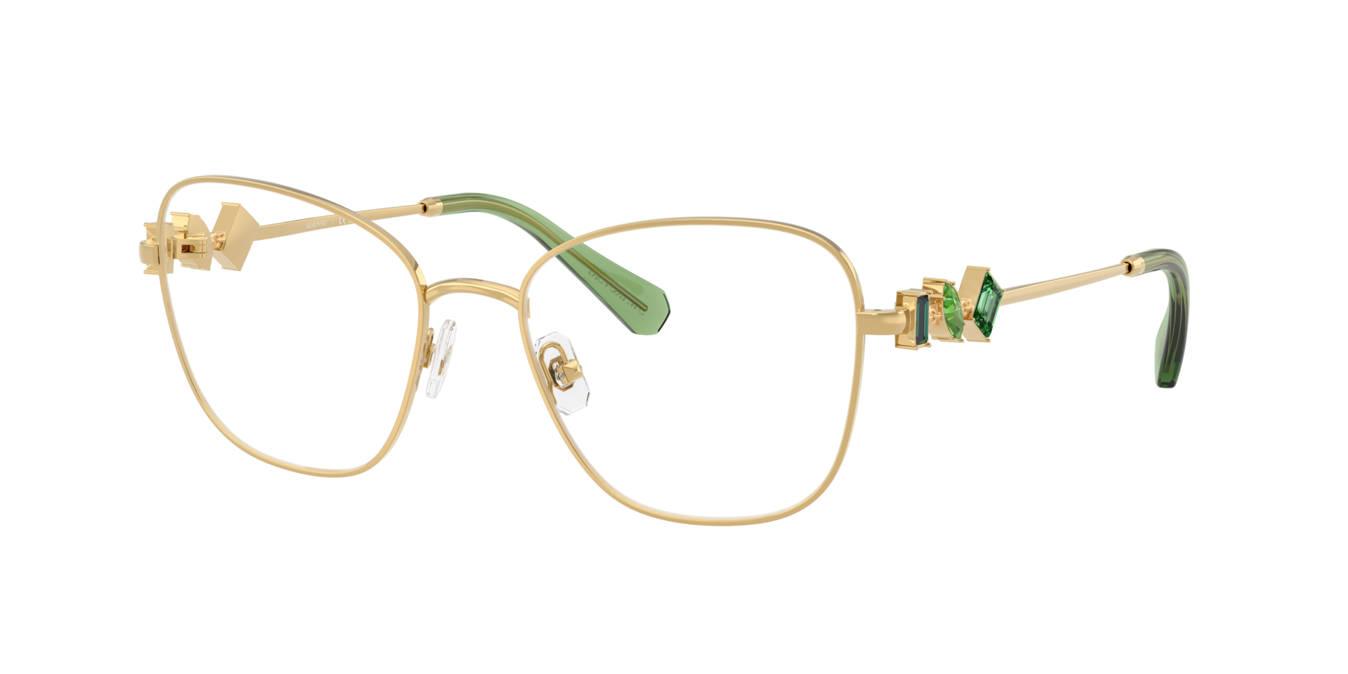 Authentic Swarovski SK1025 Ladies Eyeglasses Gold Green 52-18-140