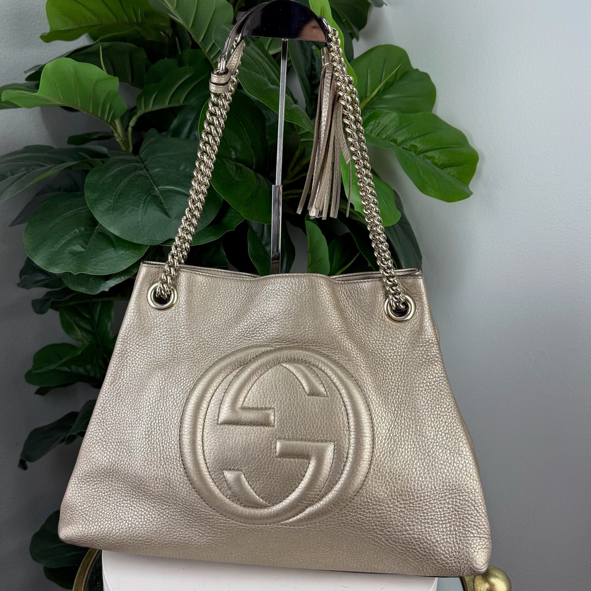 Authentic Gucci Soho Tassel Chain Bag