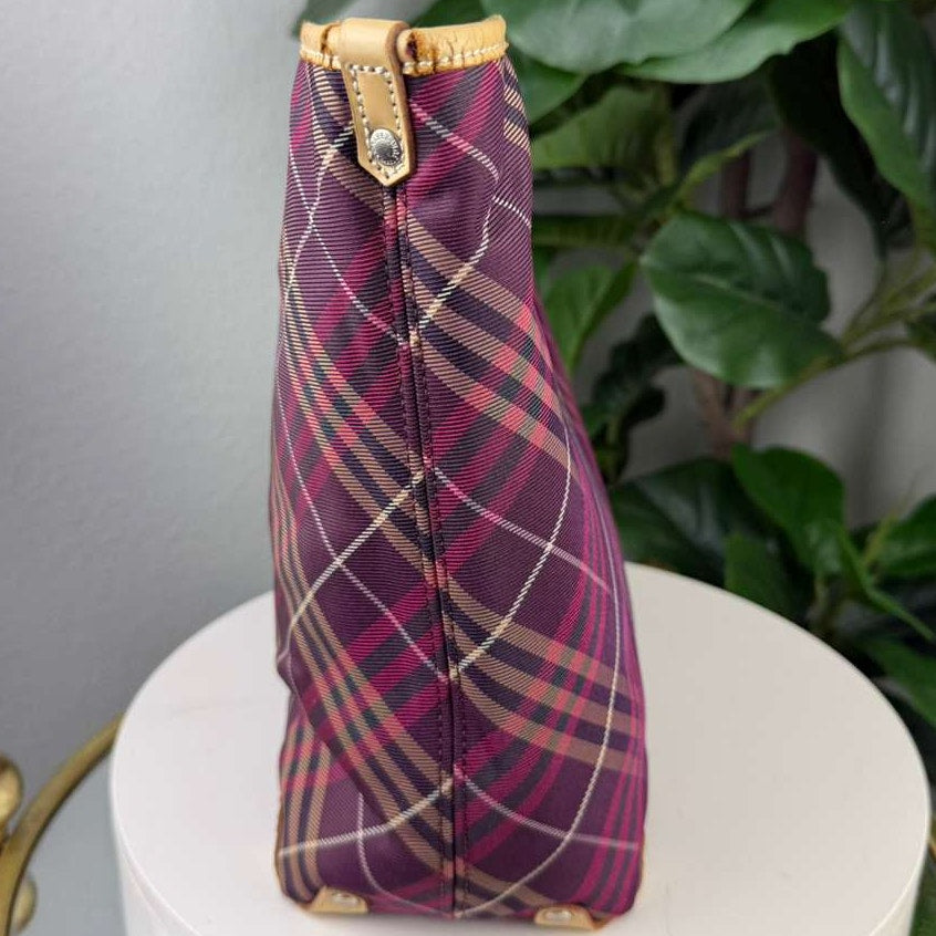 Authentic Burberry Blue Label Nova Check Canvas Shoulder Bag