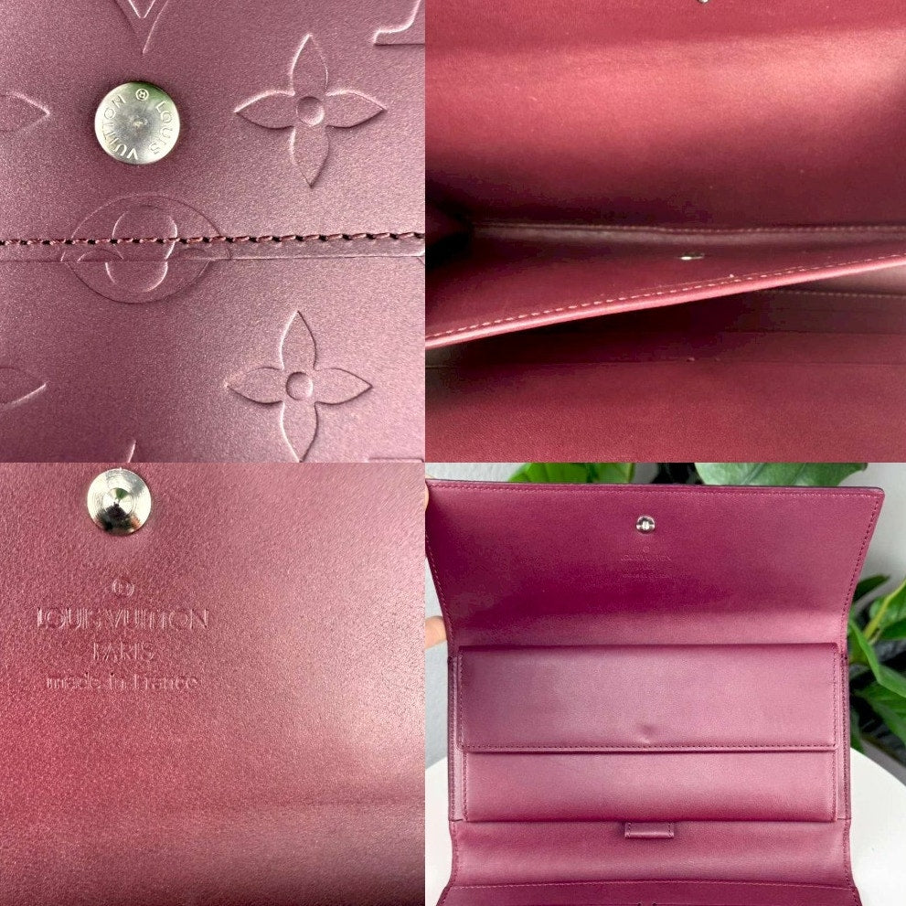 Authentic Louis Vuitton Monogram Matte Tri-fold Long Wallet