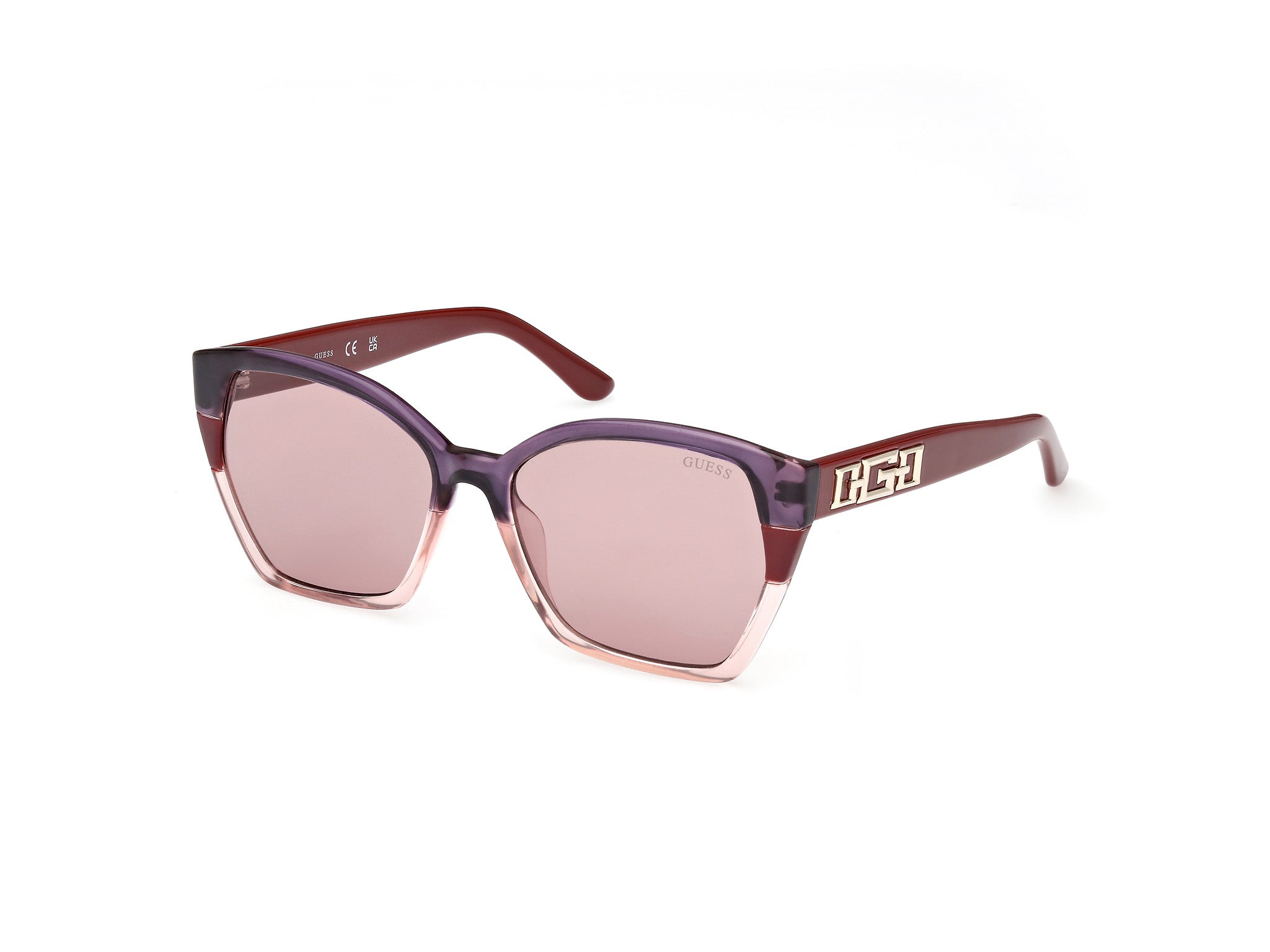 Authentic Guess GU7912 Ladies Sunglasses Bordeaux Other Violet 55-16-140