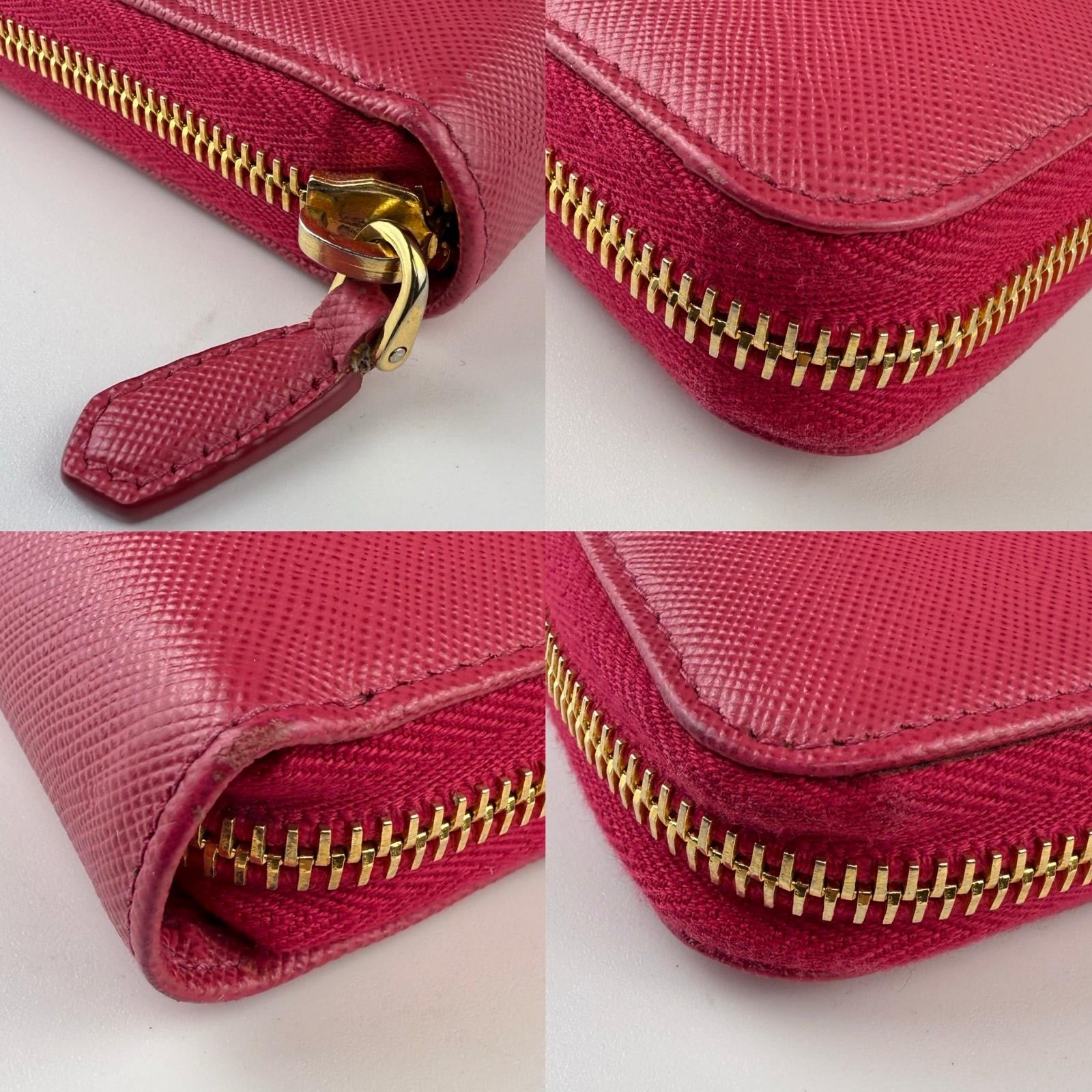 B131💎✨Authentic Prada Large Saffiano Leather Wallet Pink