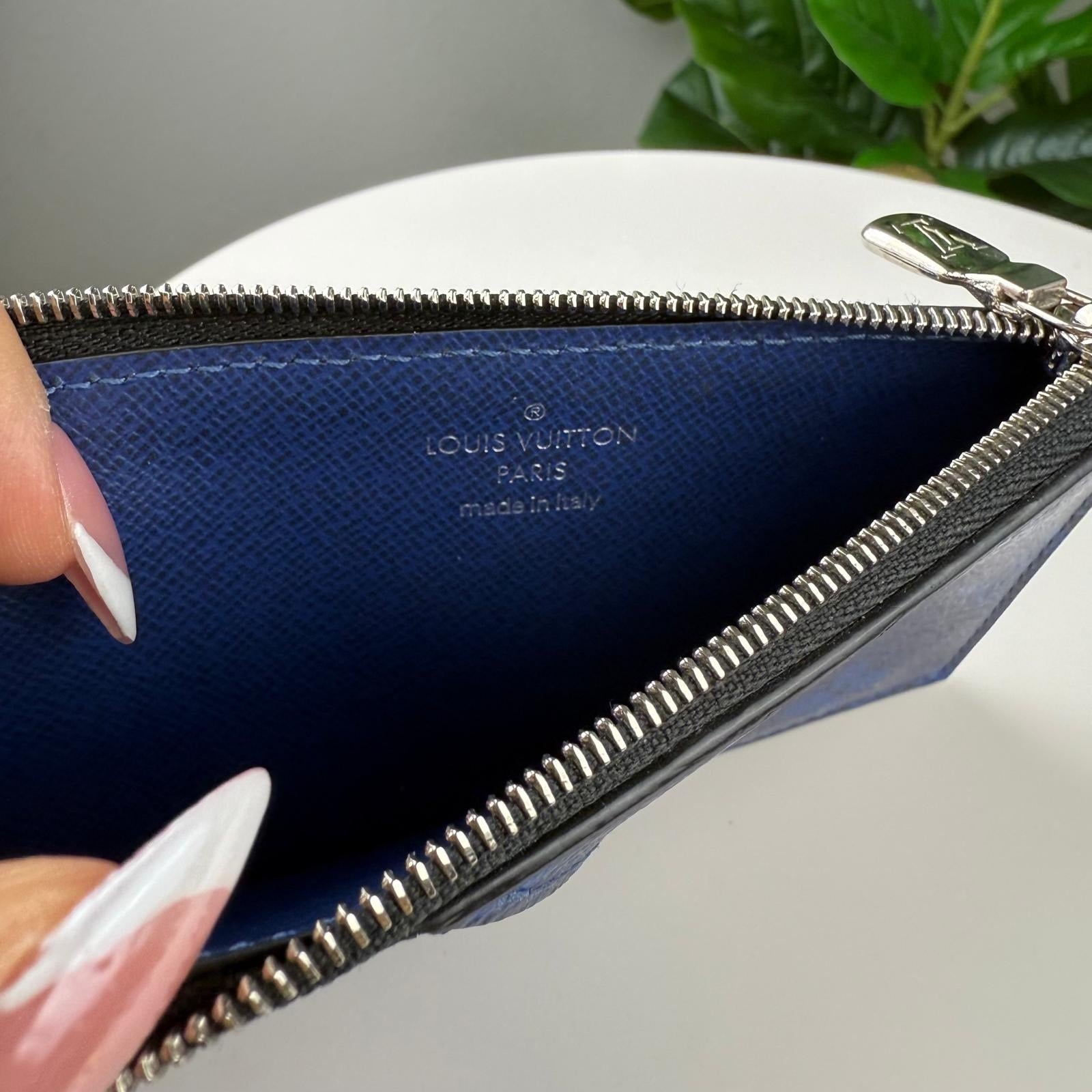 💎✨Authentic Louis Vuitton Taigarama Coin Card Holder Blue