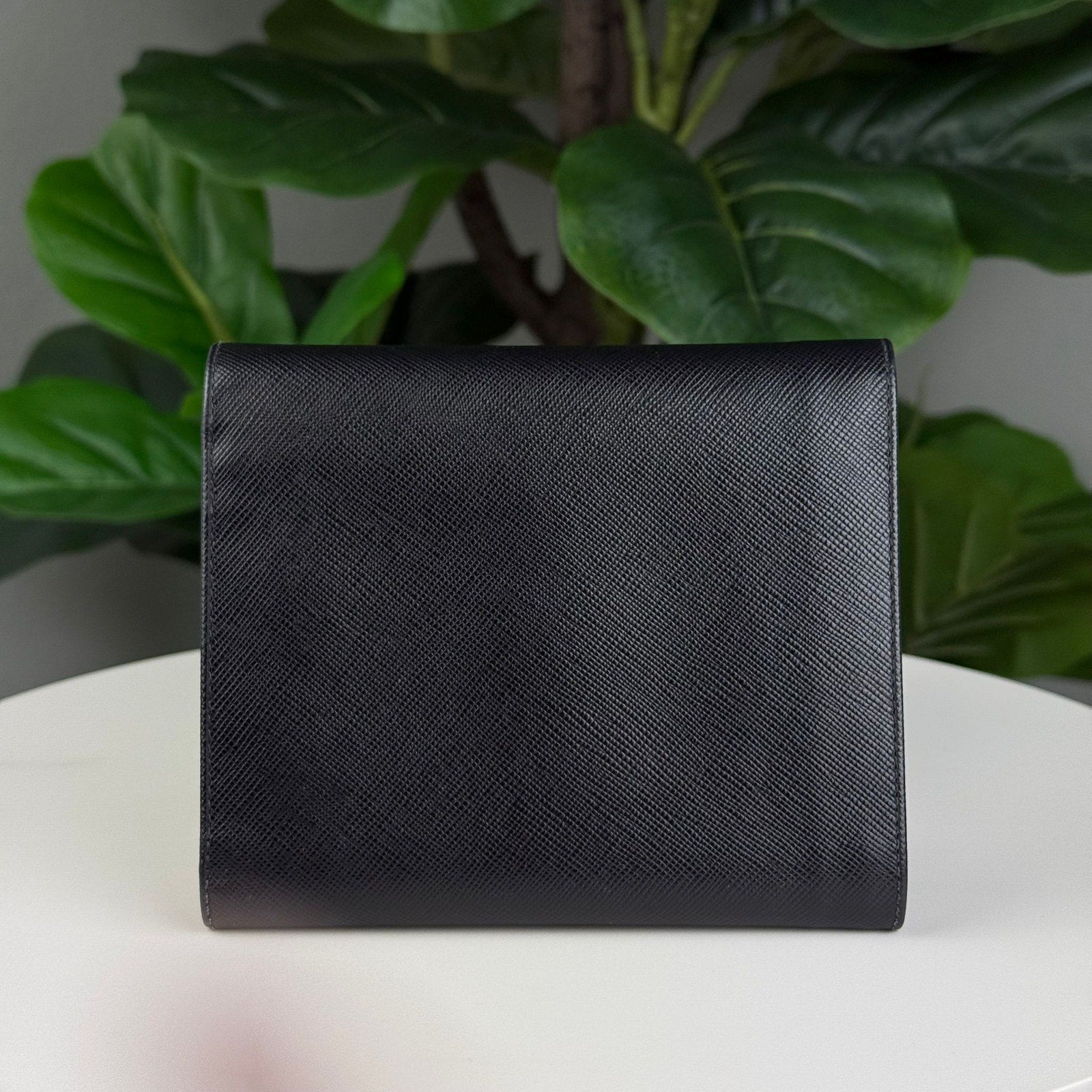 Authentic PRADA Saffiano Leather Black Wallet