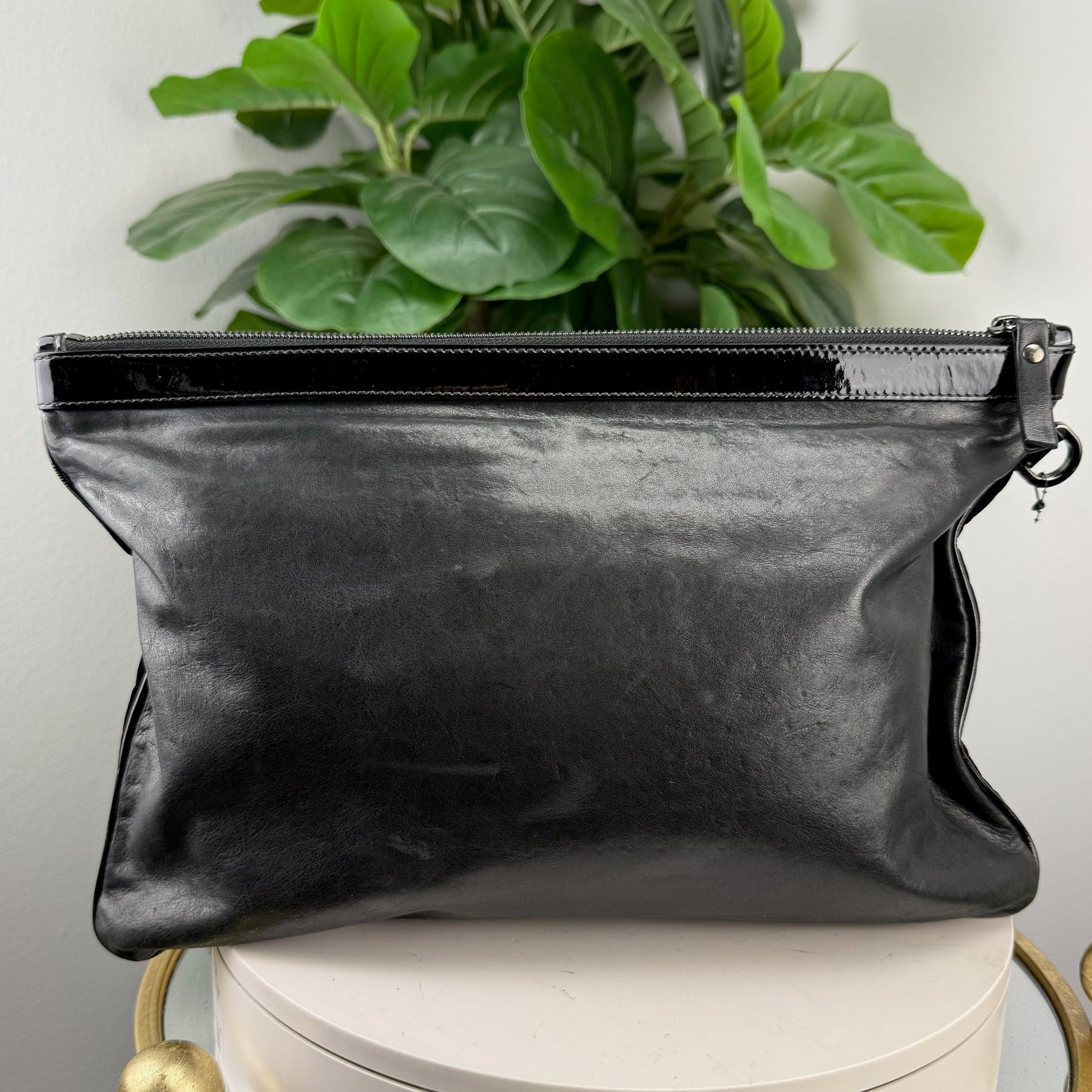 Authentic Jimmy Choo Silver-tone Stud Clutch Bag - Certificate of Authenticity included