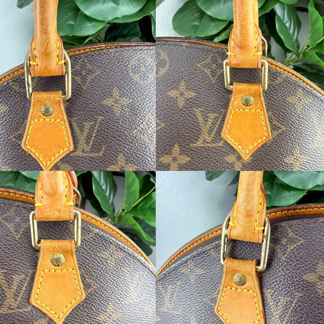 Authentic Louis Vuitton Monogram Canvas Ellipse MM Handbag