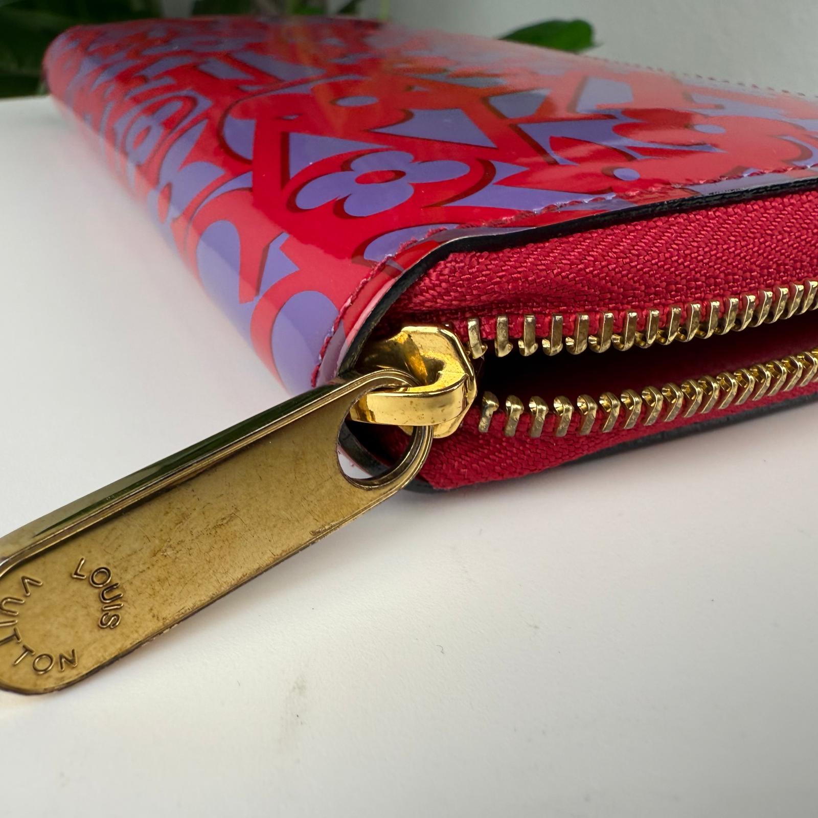 Authentic Louis Vuitton Monogram Vernis Leather Rose Indien Wallet