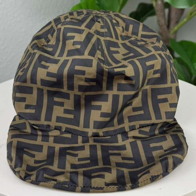 Authentic Fendi Cap Deep Brown Polyester