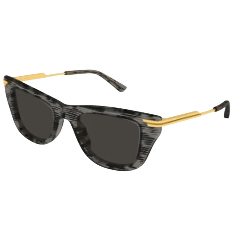 Bottega Veneta Grey Havana Patterned Acetate Sunglasses