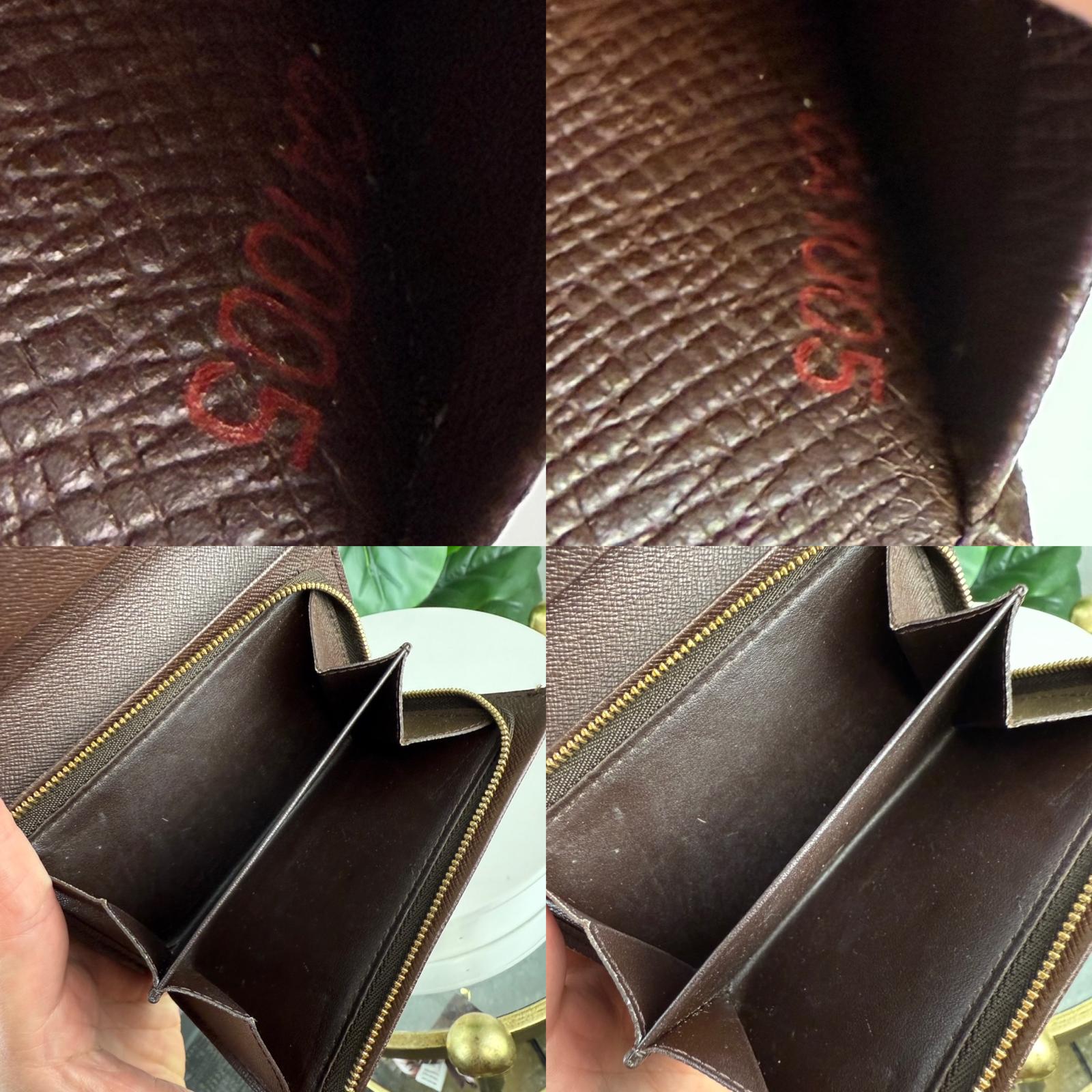 Authentic Louis Vuitton Damier Ebene Porte Monnaie Billets Tresor Wallet