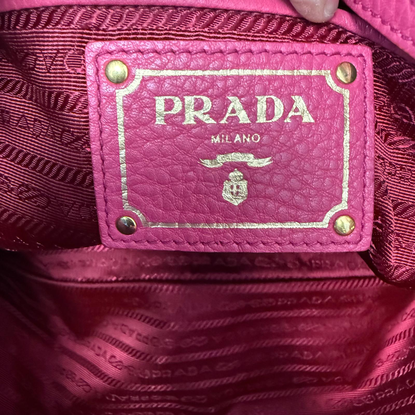 💎Authentic Prada Vitello Daino Tote Bag Pink