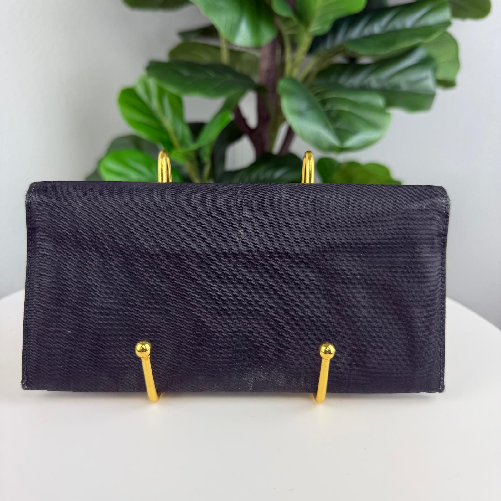 Authentic Prada Tessuto Nero Long Wallet Black