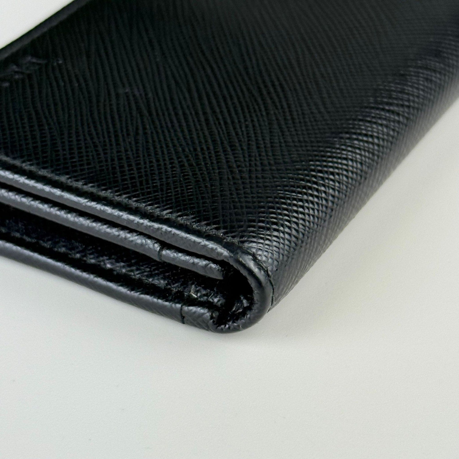 Authentic PRADA Saffiano Card Wallet Black