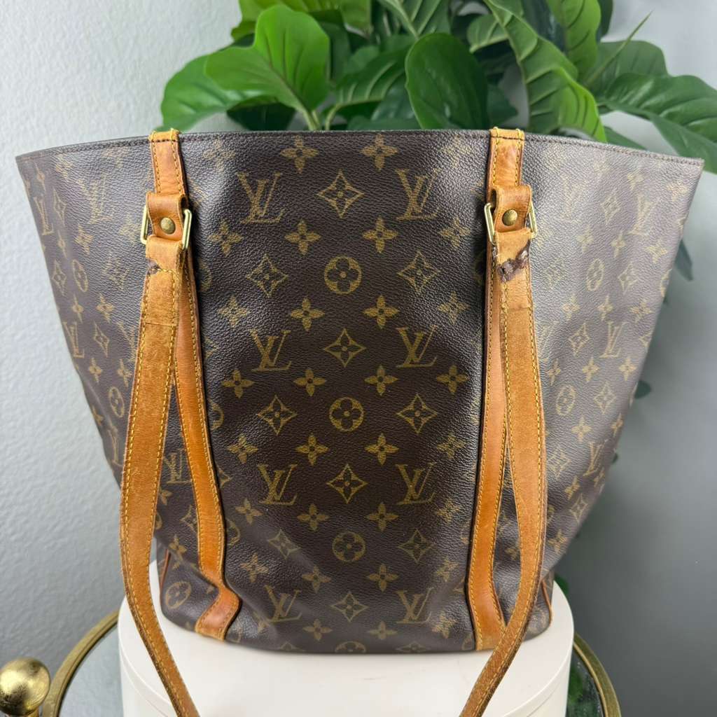 Authentic Louis Vuitton Monogram Sac Shopping Tote Bag -