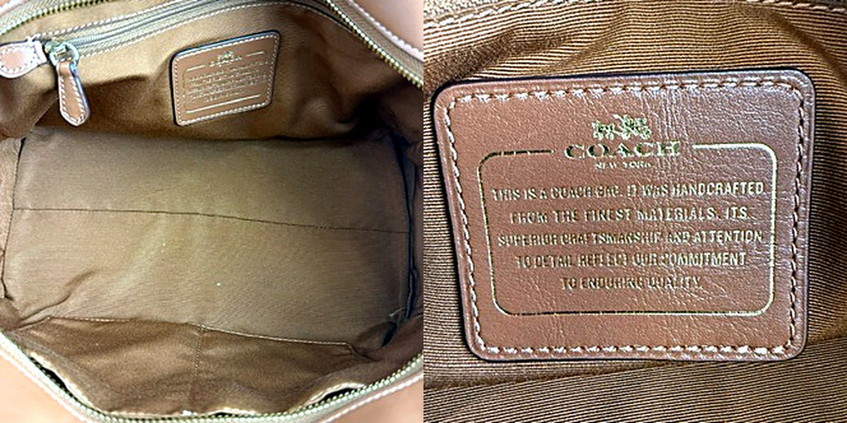 Coach Swagger satchel - interior and Coach New York tag