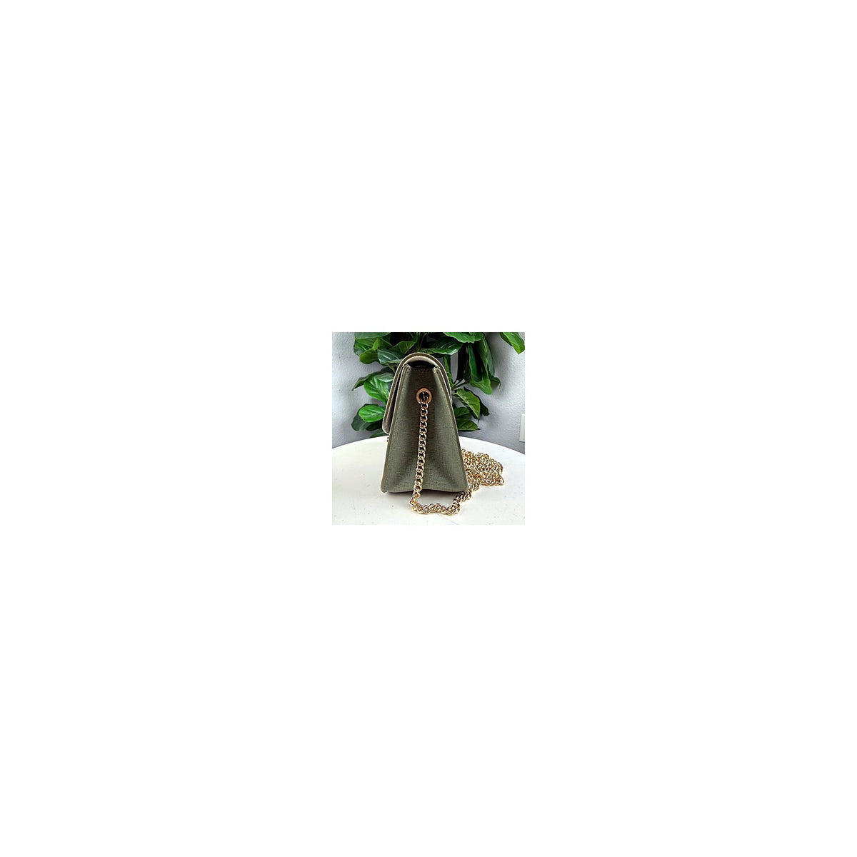 Furla Metropolis sage green crossbody - side view