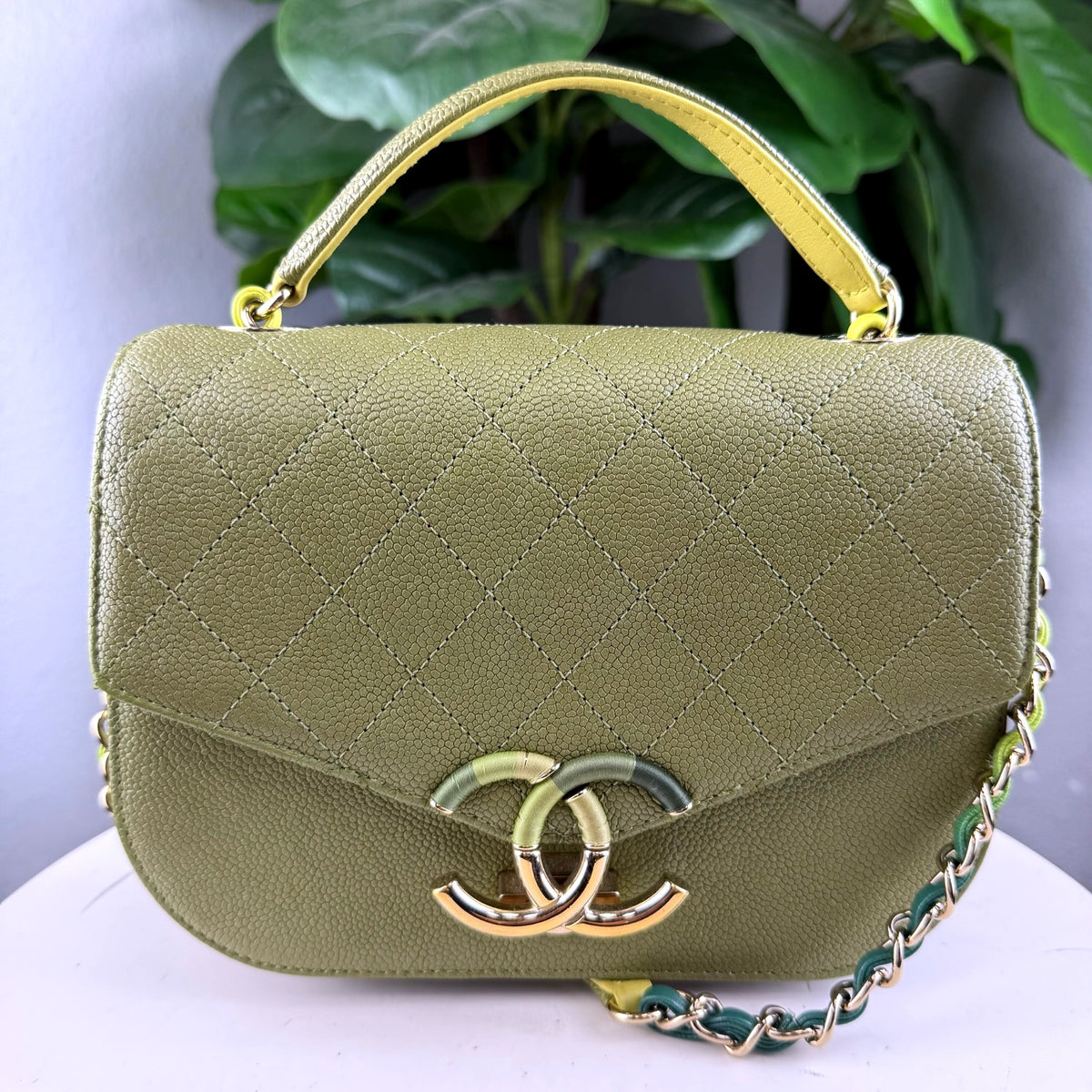 Authentic Chanel Coco Handle Flap Bag Quilted Caviar Small Gold Hardware - 01_front.jpg