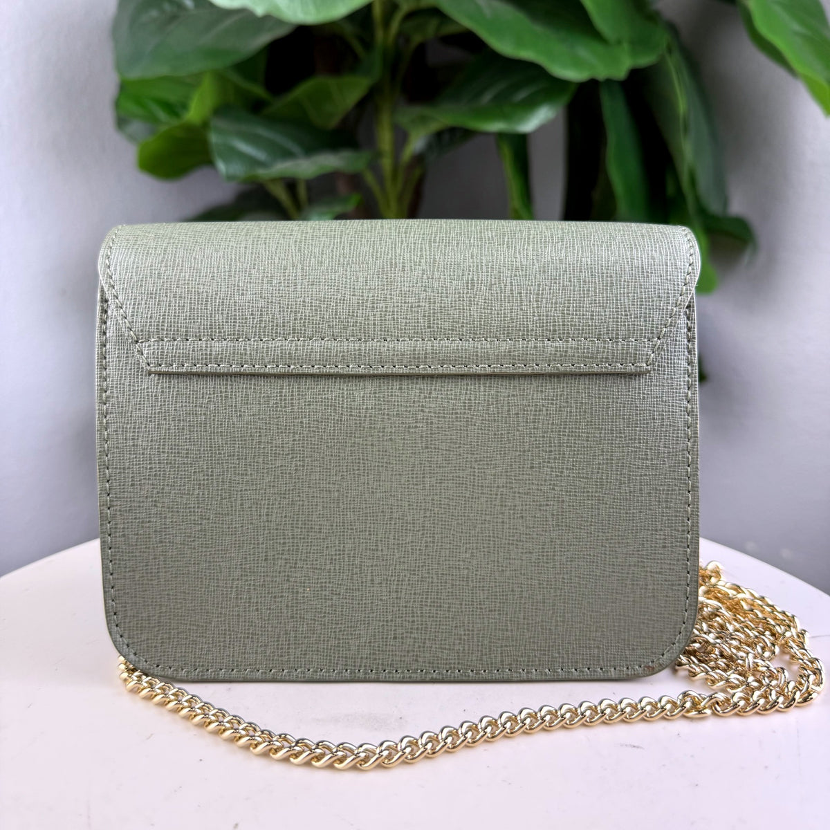 Authentic Furla Metropolis Mini Crossbody Bag Sage Green Saffiano Leather - 02_back.jpg