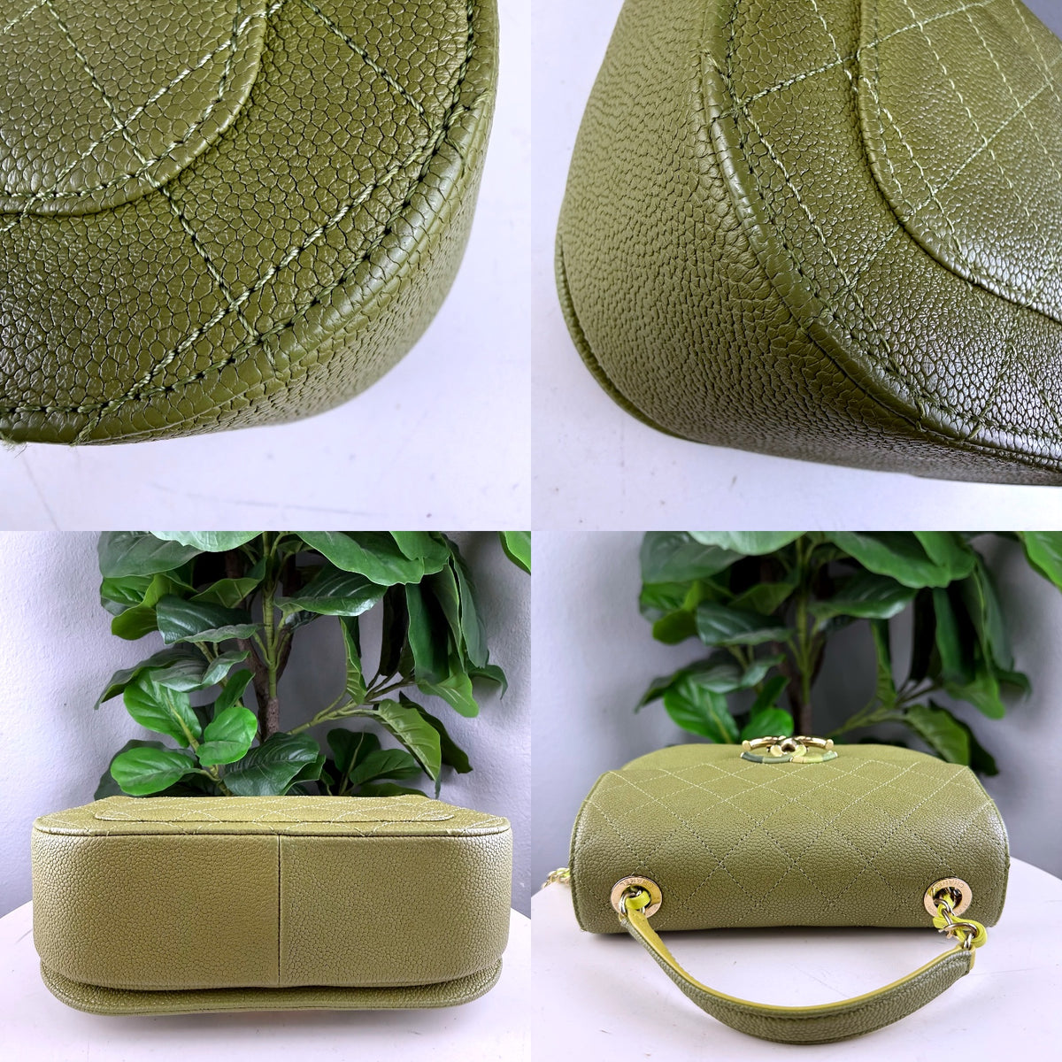 Authentic Chanel Coco Handle Flap Bag Quilted Caviar Small Gold Hardware - 04_detail_2.jpg