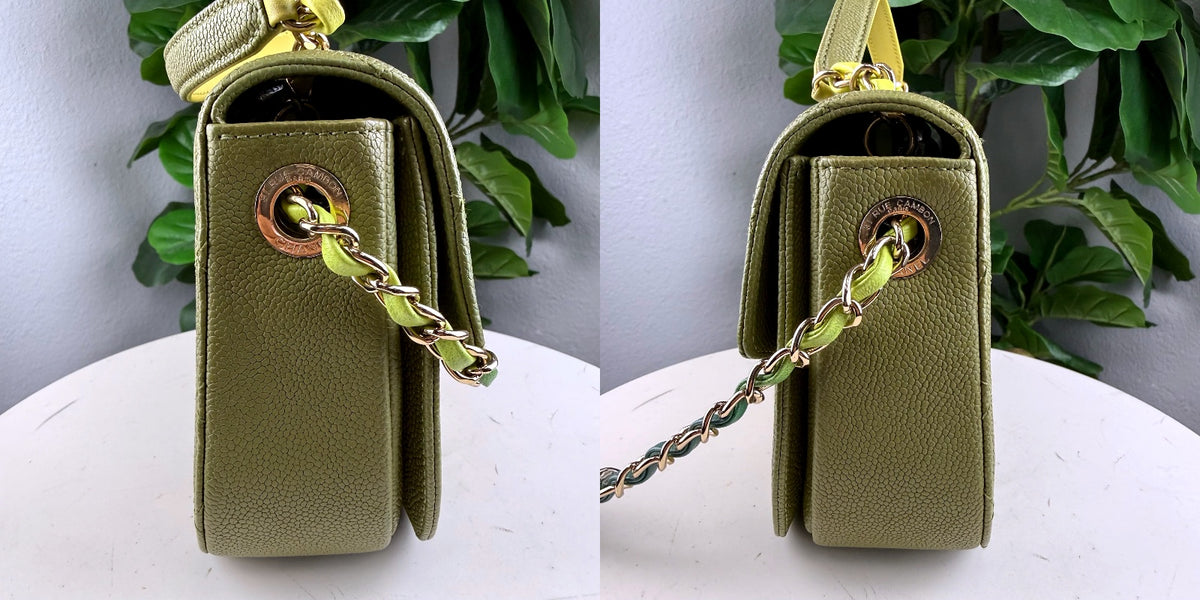 Authentic Chanel Coco Handle Flap Bag Quilted Caviar Small Gold Hardware - 05_leftover_pair.jpg