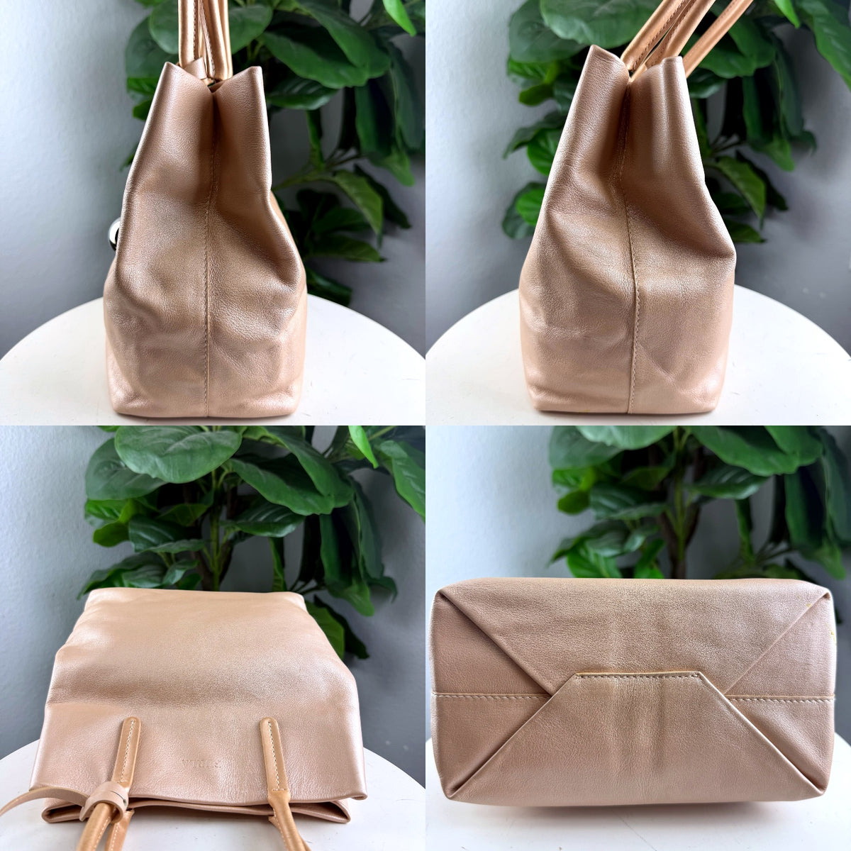 Authentic Furla Classic Leather Tote Bag Beige Nude with Ball Charm - 03_detail_1.jpg