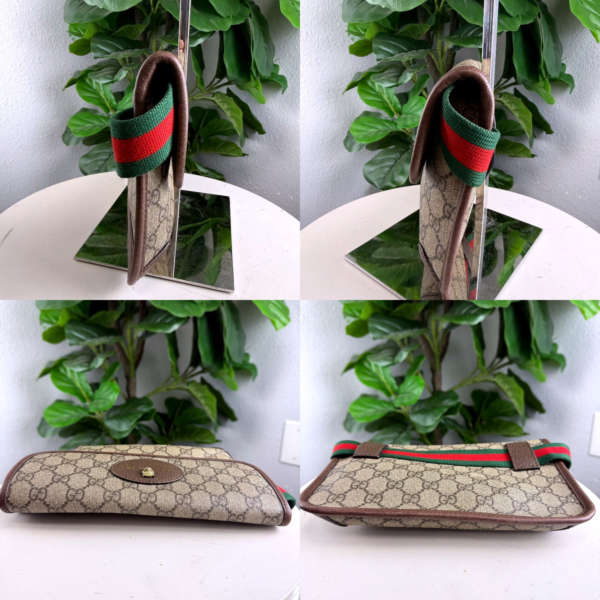 Authentic Gucci Neo Vintage GG Supreme Belt Bag with Feline Head - 03_detail_1.jpg