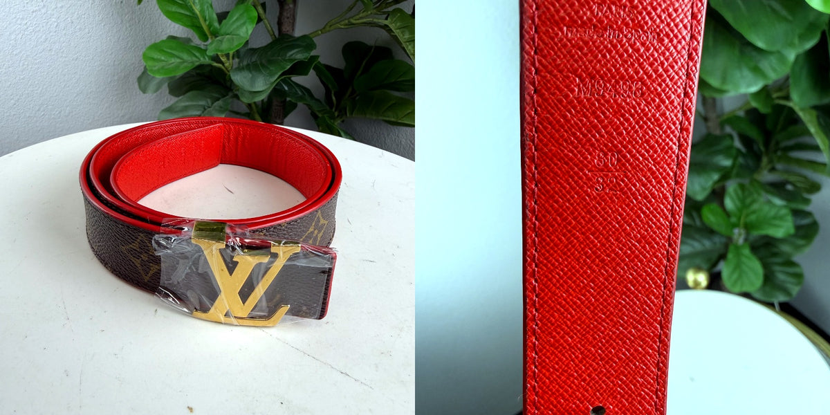 Authentic Louis Vuitton LV Initiales 40MM Reversible Belt Monogram Canvas Red - 03_leftover_pair.jpg