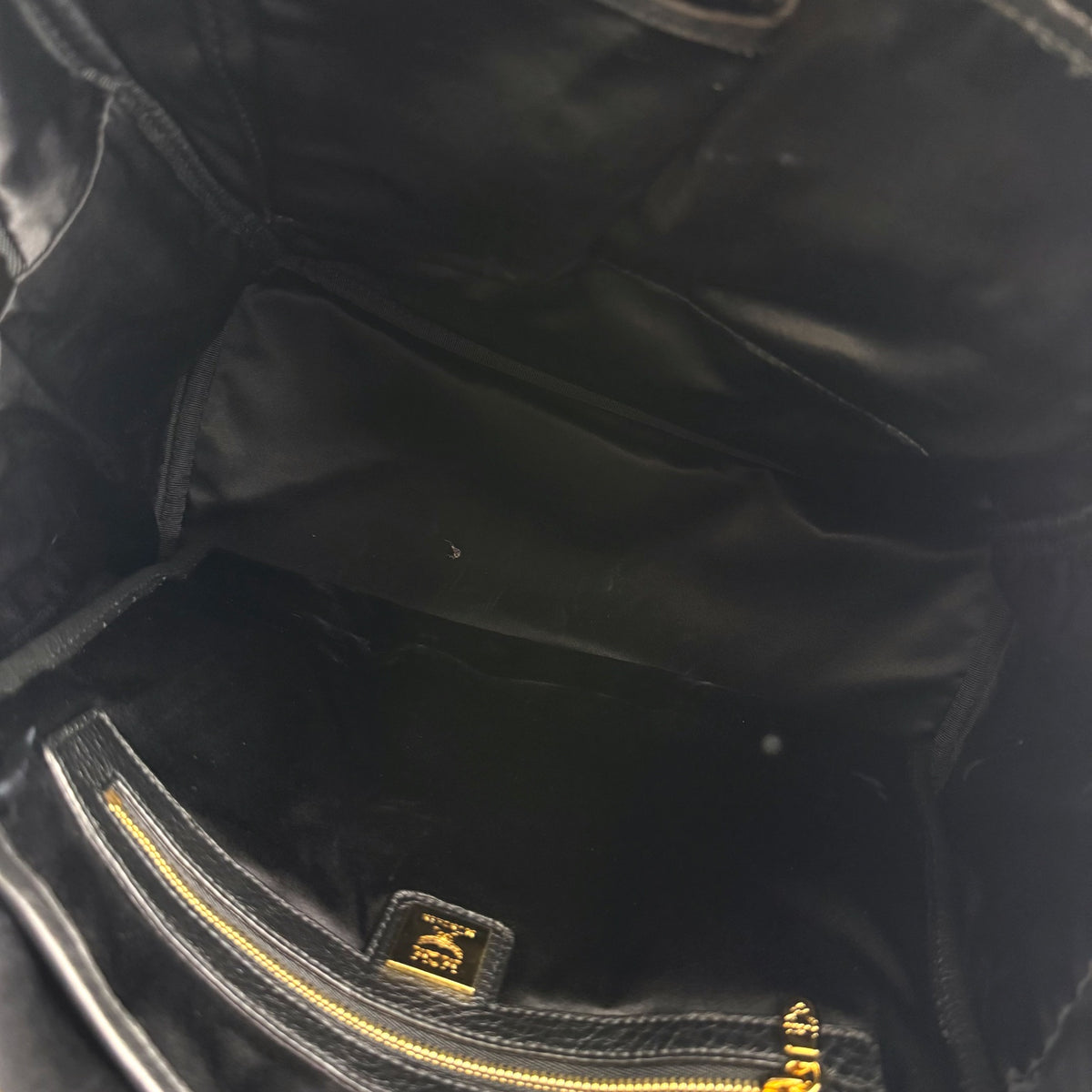 Authentic MCM Stark Studded Visetos Backpack Black White Small - 05_leftover_single.jpg
