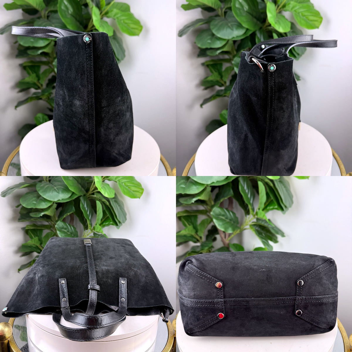 Authentic Tumi Varek Black Suede and Leather Tote Bag - 03_detail_1.jpg
