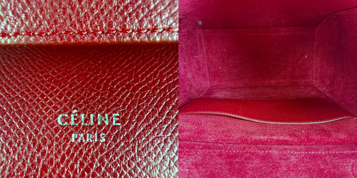 Authentic Celine Mini Belt Bag Red Grained Calfskin Leather - 05_leftover_pair.jpg