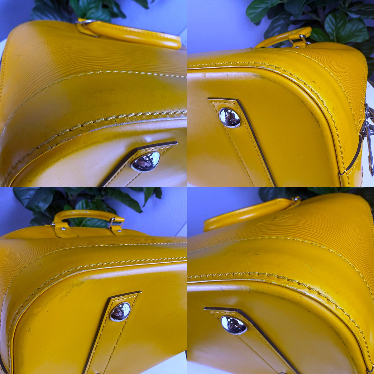 Authentic Louis Vuitton Alma PM Epi Leather Tote in Tassil Yellow - 03_corners.jpg