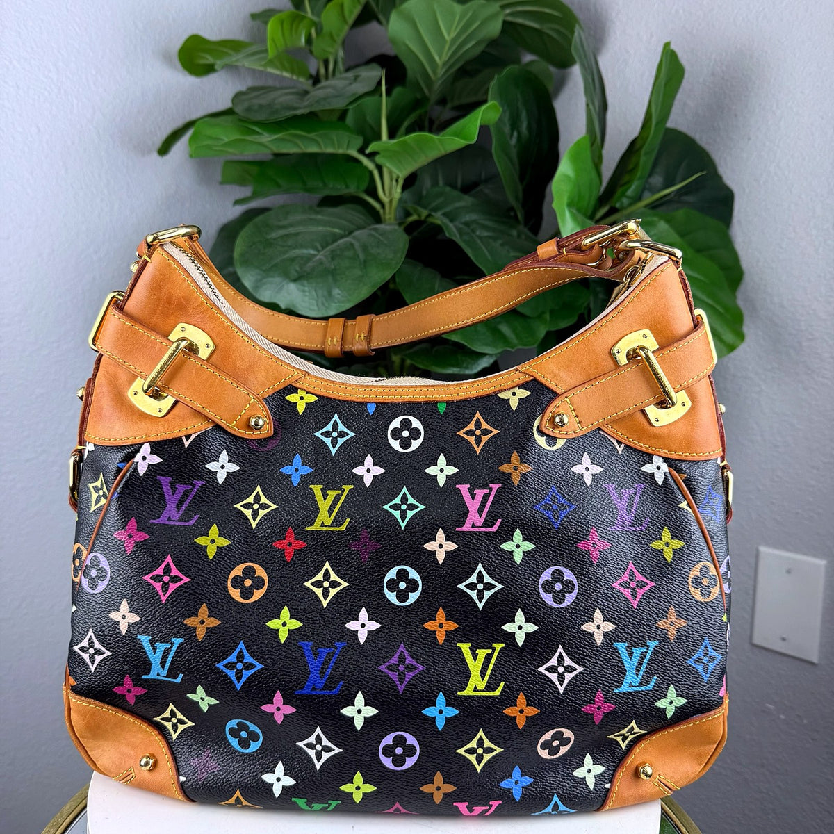 Authentic Louis Vuitton Multicolore Noir Marilyn Handbag Black - 02_photo.jpg