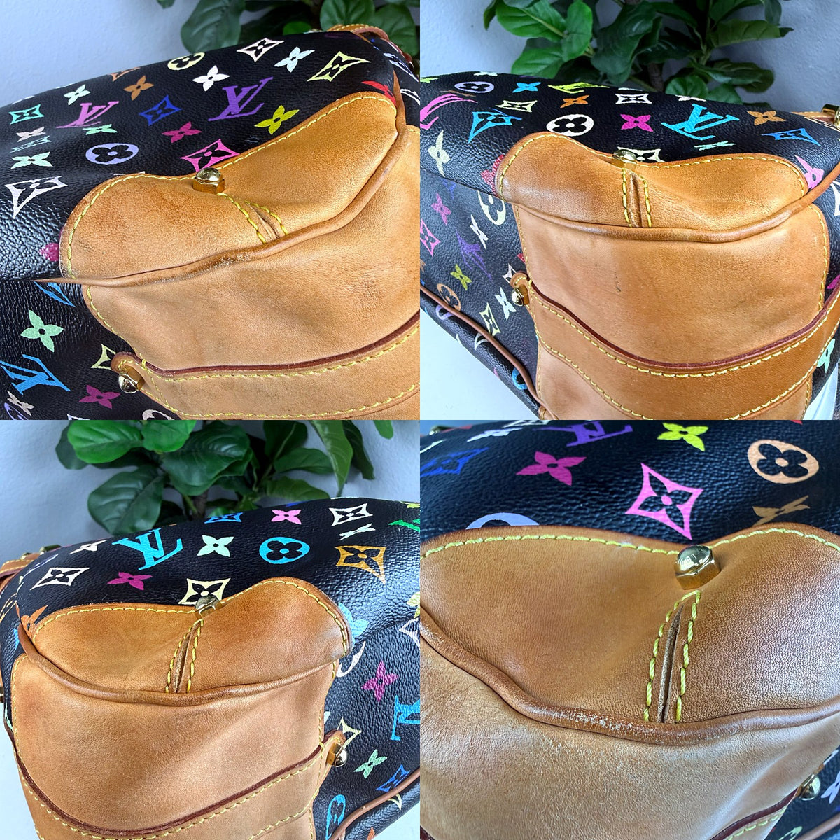 Authentic Louis Vuitton Multicolore Noir Marilyn Handbag Black - 04_corners.jpg