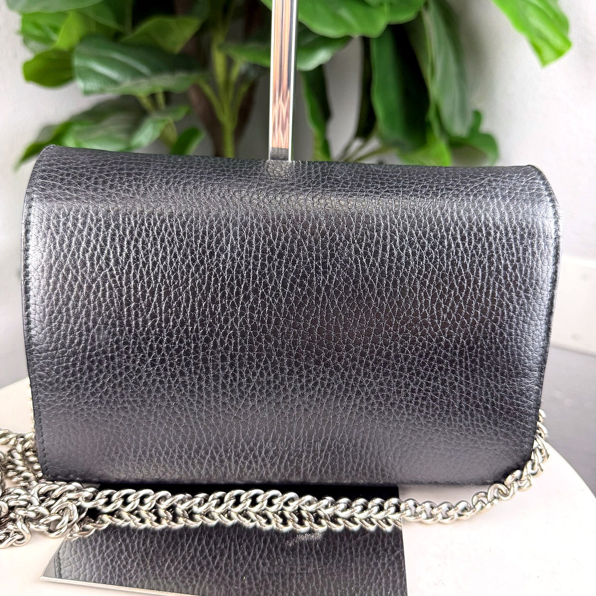 Authentic Gucci Dionysus Small Shoulder Bag Black Leather Silver Hardware - 02_photo.jpg