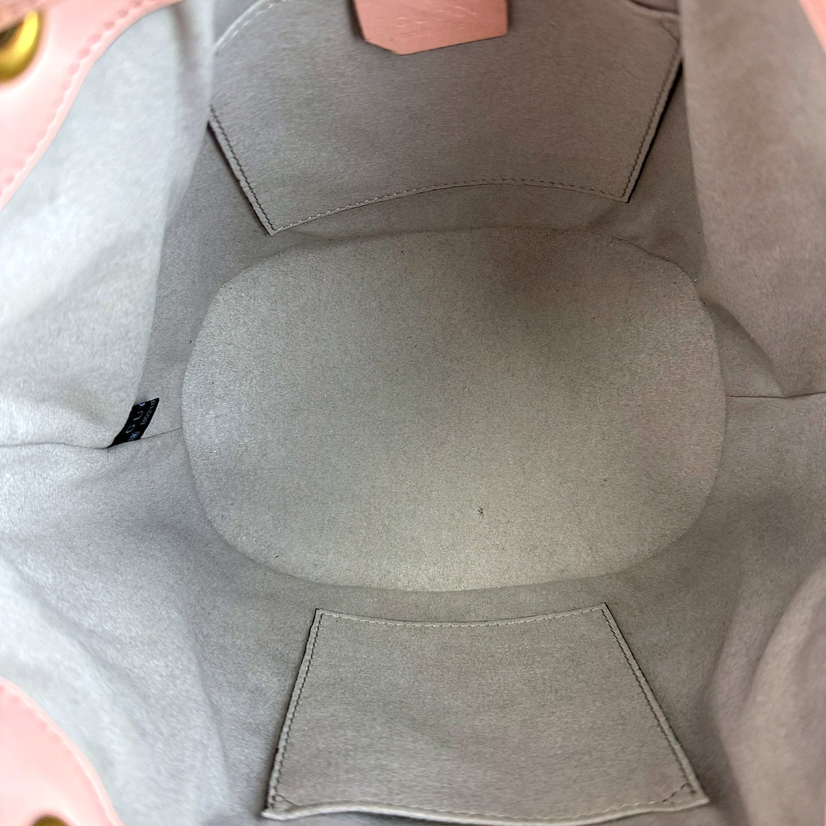 Authentic Gucci GG Marmont Matelassé Leather Mini Bucket Bag Pink - 06_inside.jpg