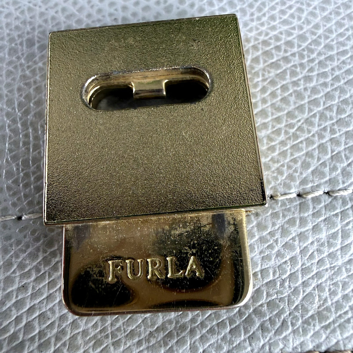 Authentic Furla Small Pebbled Leather Satchel Crossbody Bag in Chalk White - 03_photo.jpg