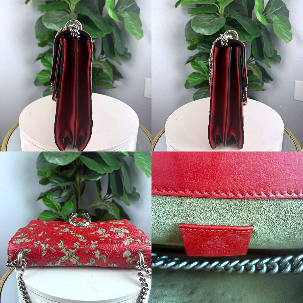 Authentic Gucci Dionysus Small GG Supreme Shoulder Bag Red Leather - 05_extra.jpg