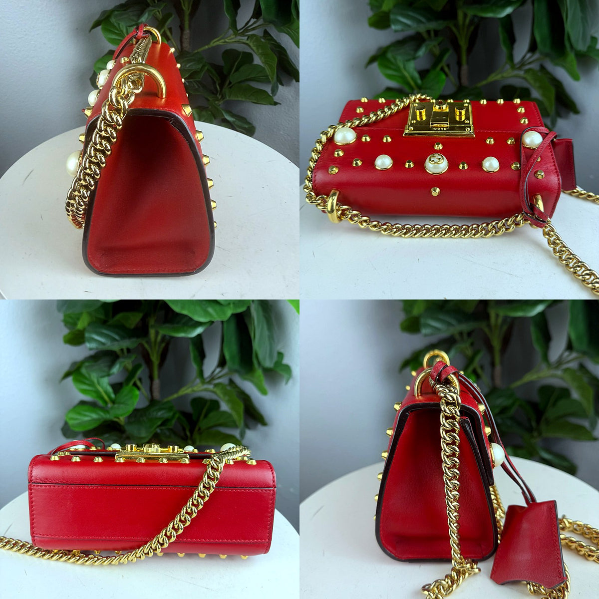 Authentic Gucci Padlock Small Shoulder Bag Red Leather Pearl Studs Gold Hardware - 05_extra.jpg
